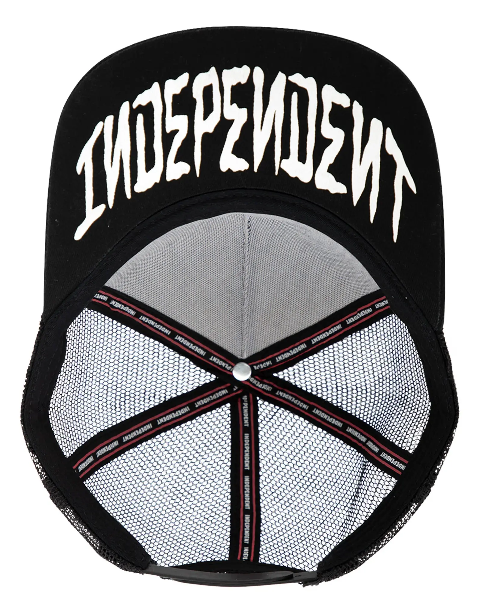 INDEPENDENT Dressen Skull Rose Snapback Trucker Hat - White / Black