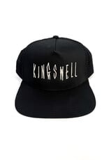KINGSWELL Fos Script Trucker Hat - Black / Silver