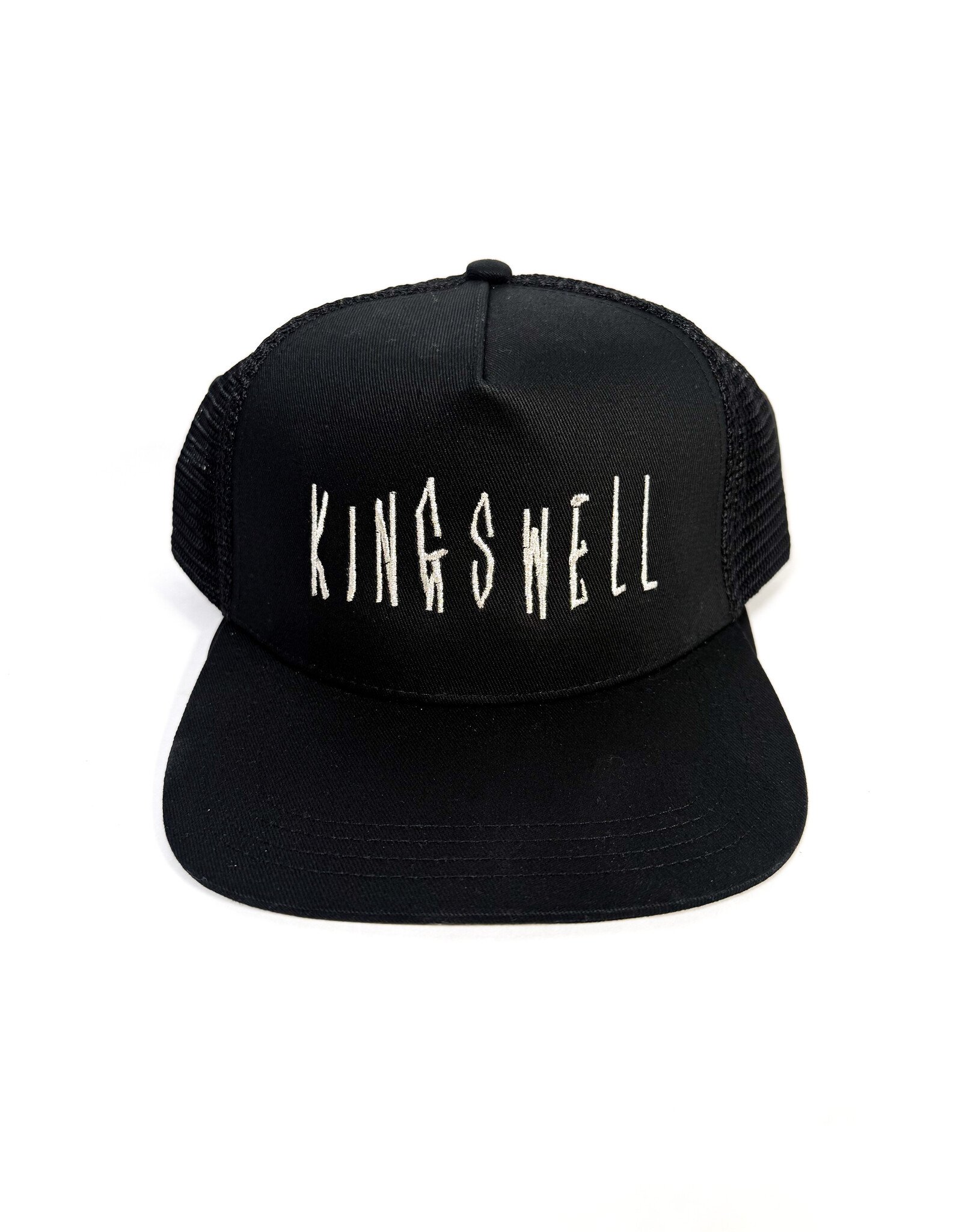 KINGSWELL Fos Script Trucker Hat - Black / Silver