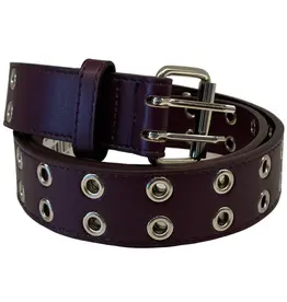 LOOSEY Grommet Hole Belt - Purple / Silver