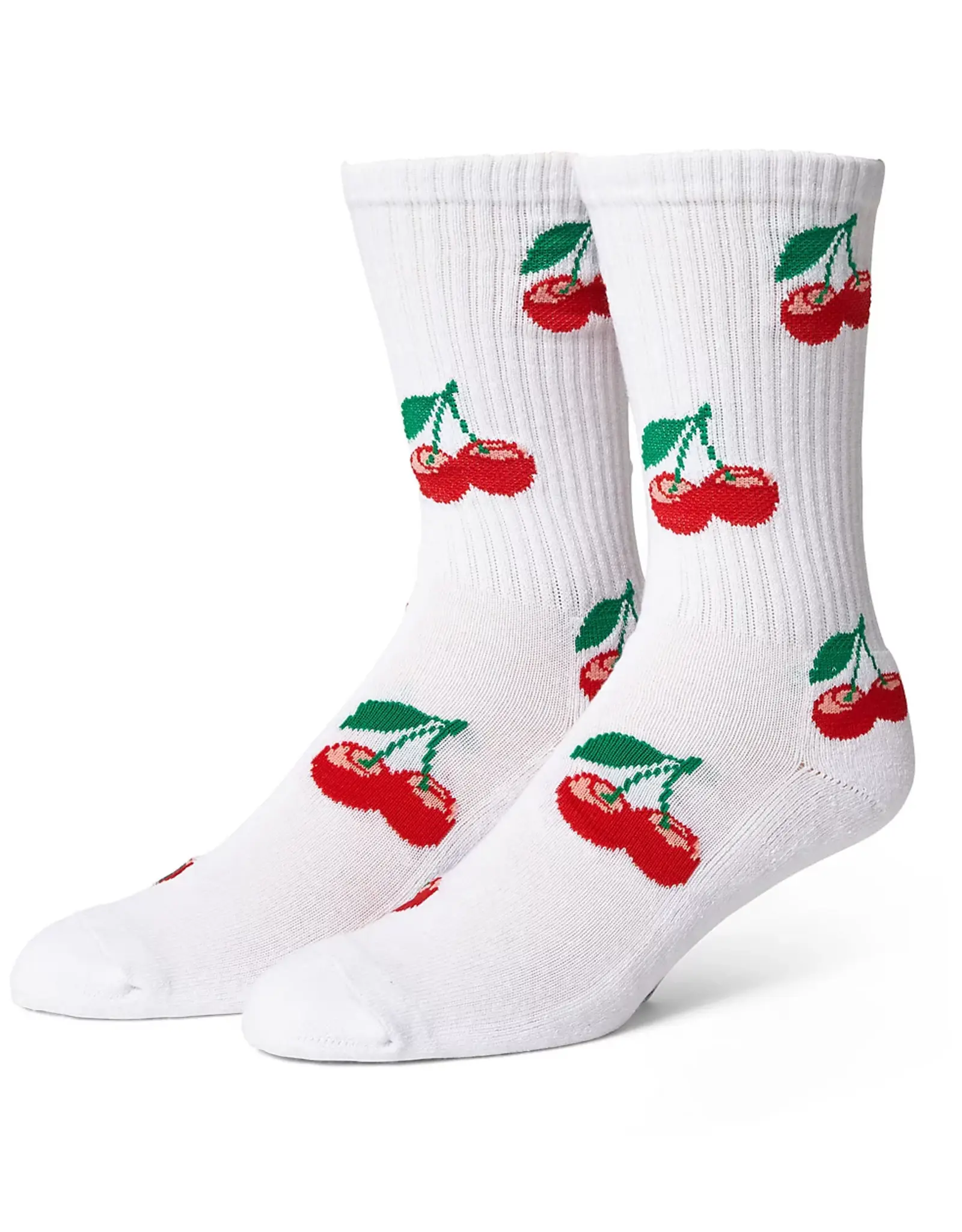 Cherry Bomb Crew Sock - White
