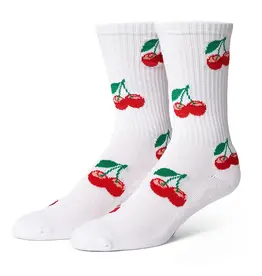 Cherry Bomb Crew Sock - White