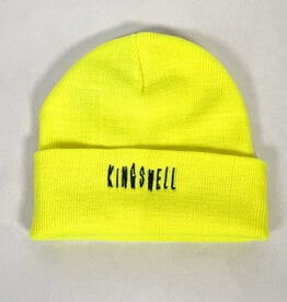 KINGSWELL Fos Script Knit Hi Viz Beanie - Yellow