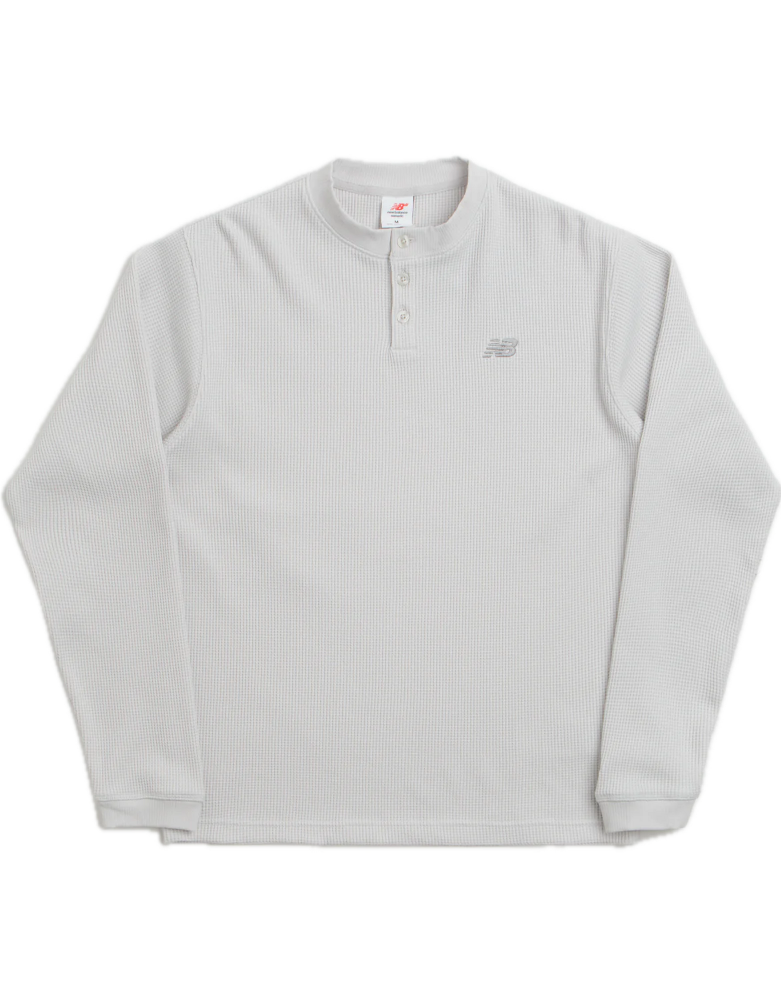 NEW BALANCE NB Numeric Waffle Knit  L/S Henley - Grey Matter