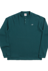 NEW BALANCE NB Numeric Waffle Knit  L/S Henley - Medusa Green