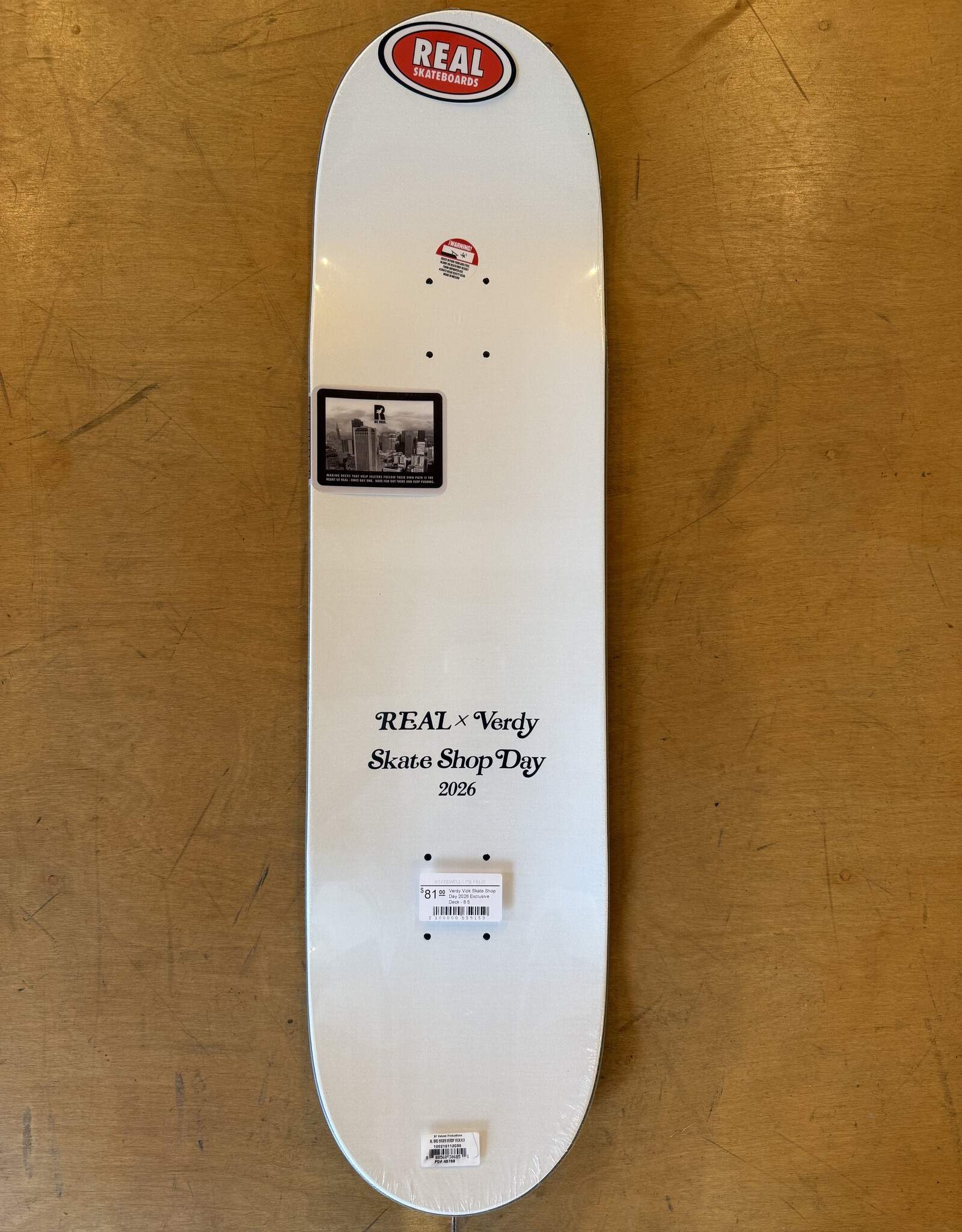 REAL SKATEBOARDS Verdy Oval Skate Shop Day 2026 Exclusive Deck - All Sizes
