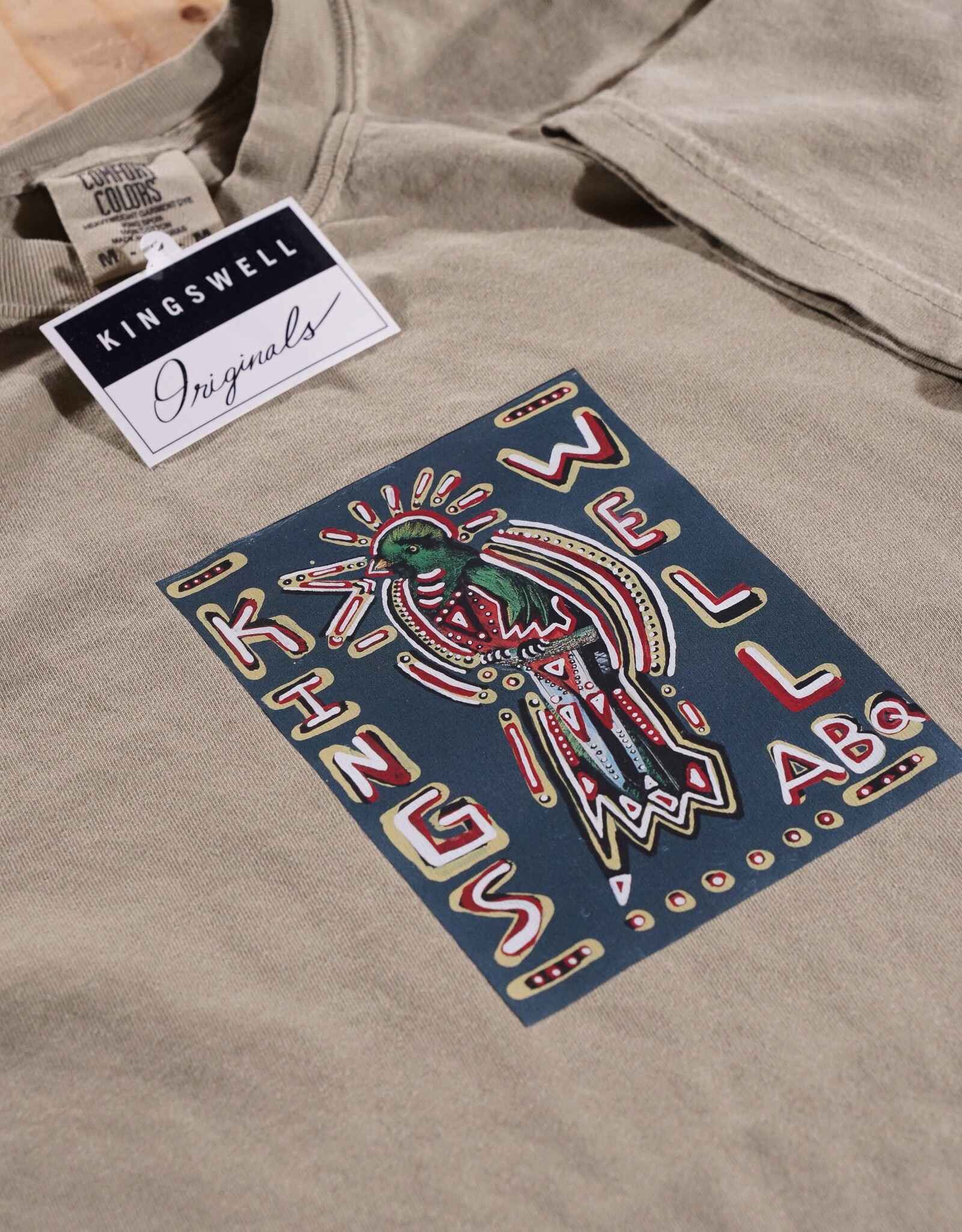 KINGSWELL Chavez Bird Tee - Khaki