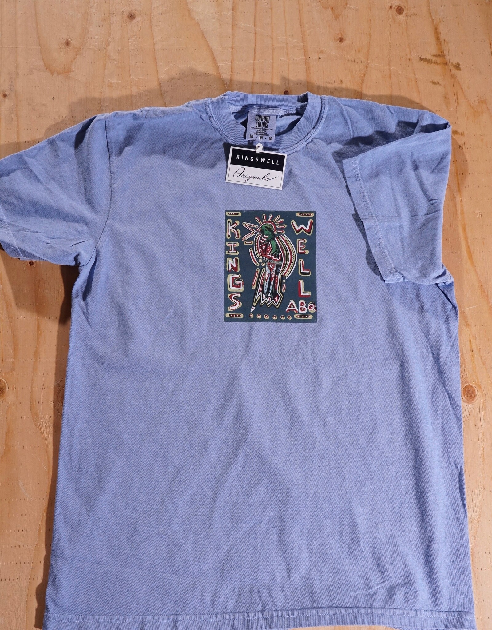 KINGSWELL Chavez Bird Tee - Washed Denim