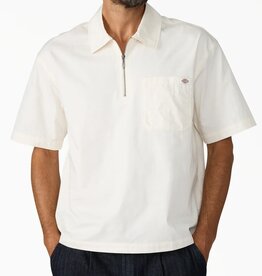 DICKIES Cadiz Quarter Zip S/S Shirt - Egret