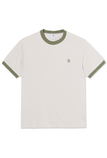 POLAR Ringer Tee - Taupe / Army Green