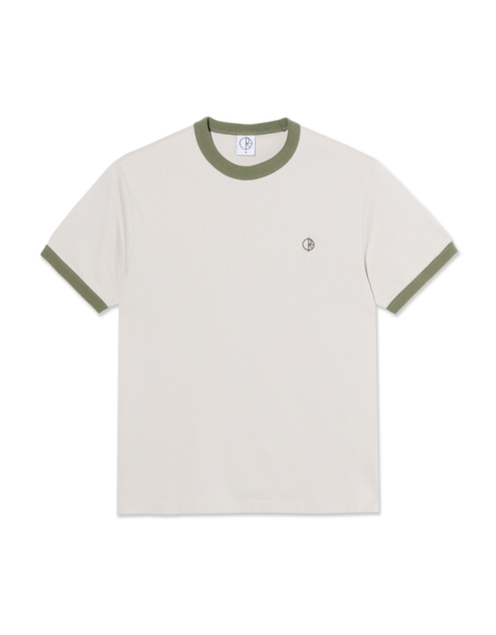 POLAR Ringer Tee - Taupe / Army Green