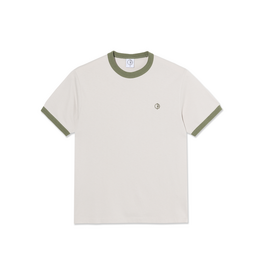 Ringer Tee - Taupe / Army Green
