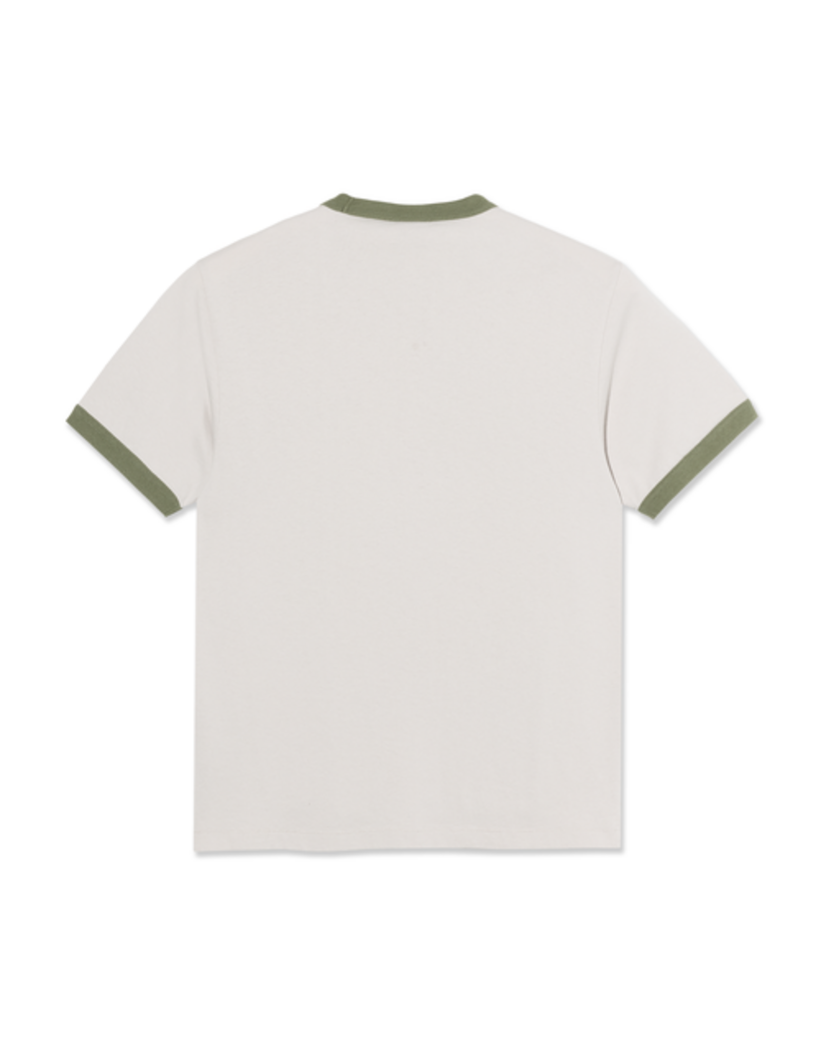 POLAR Ringer Tee - Taupe / Army Green