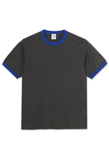 Ringer Tee - Dirty Black / Egyptian Blue