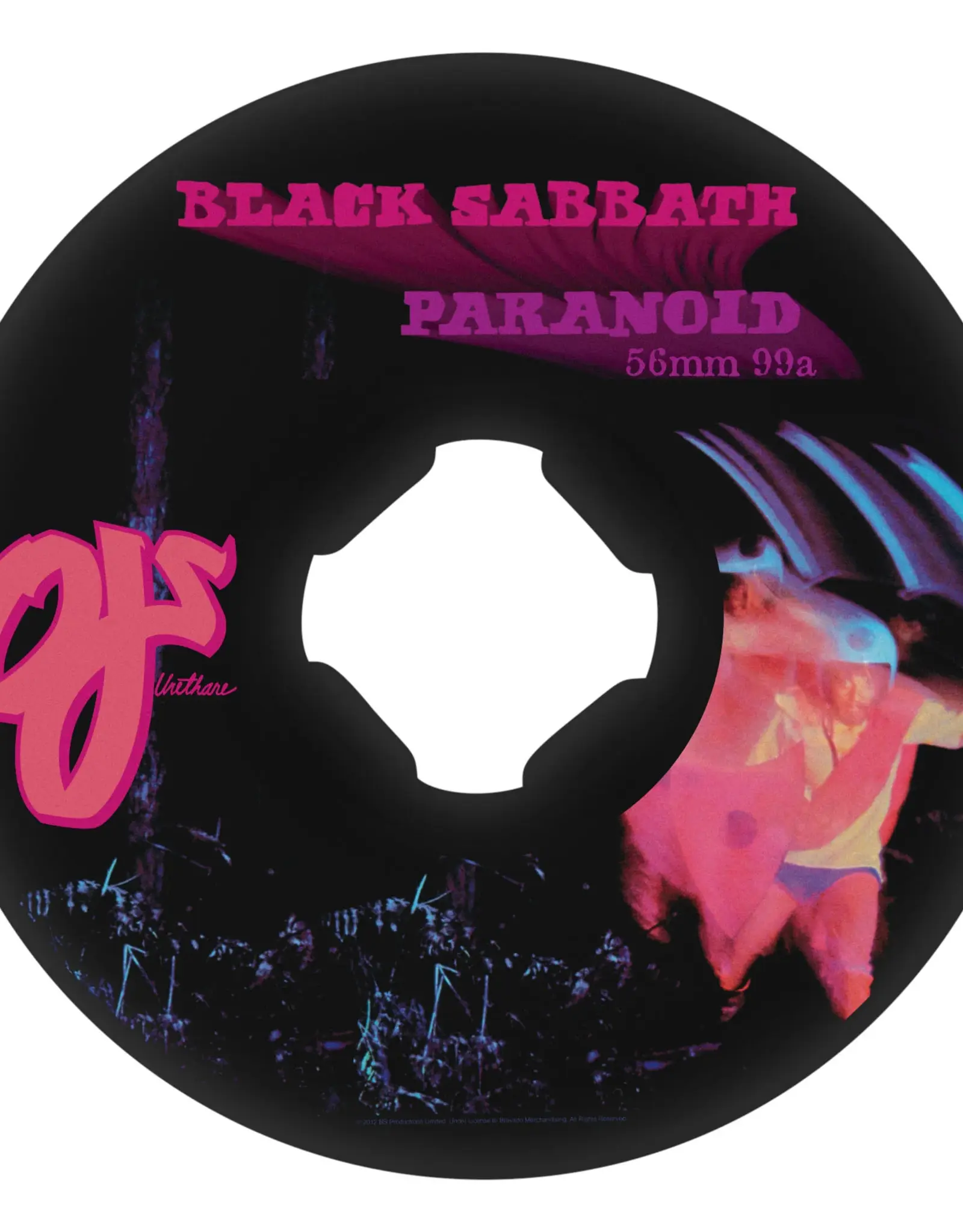 OJ WHEELS Black Sabbath Paranoid Chubbies 99A Wheels - 56mm
