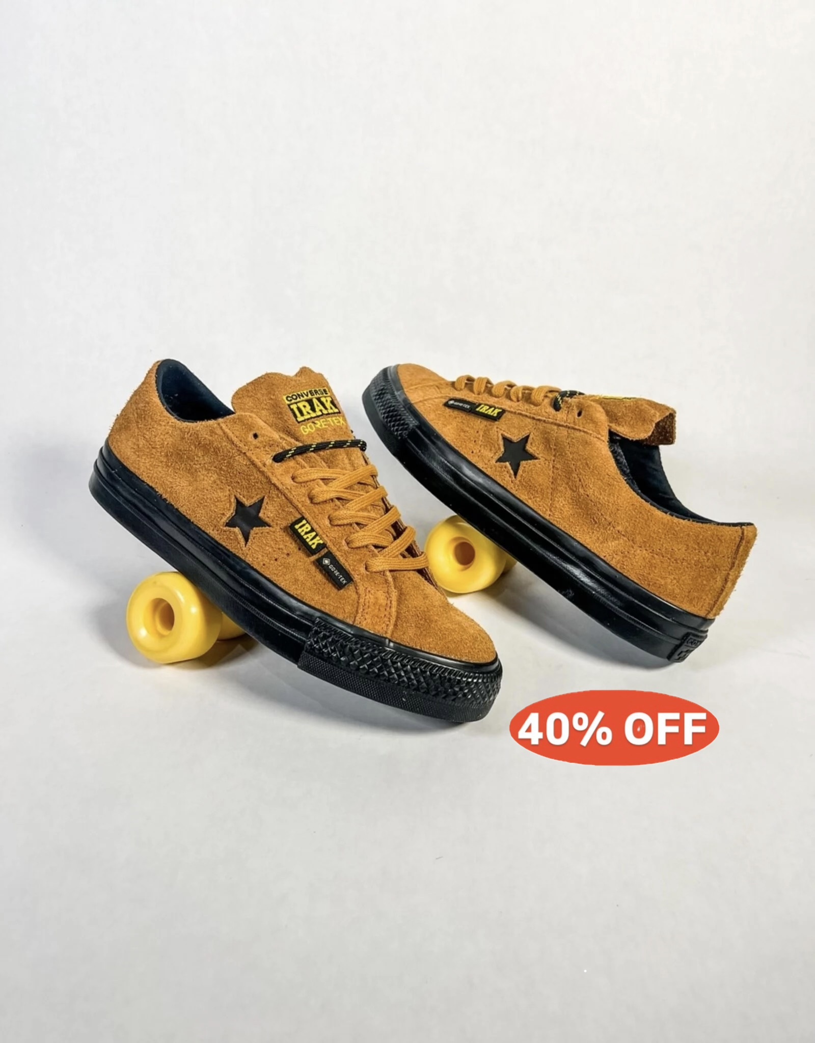 CONVERSE CONS X IRAK ONE STAR PRO GTX OX - AMBER BROWN/BLACK CONVERSE CONS X IRAK ONE STAR PRO GTX OX - AMBER BROWN/BLACK