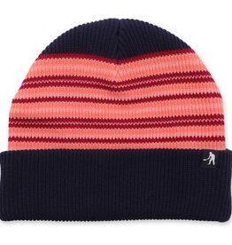 PASSPORT Organic Cotton Stripe Beanie - Navy