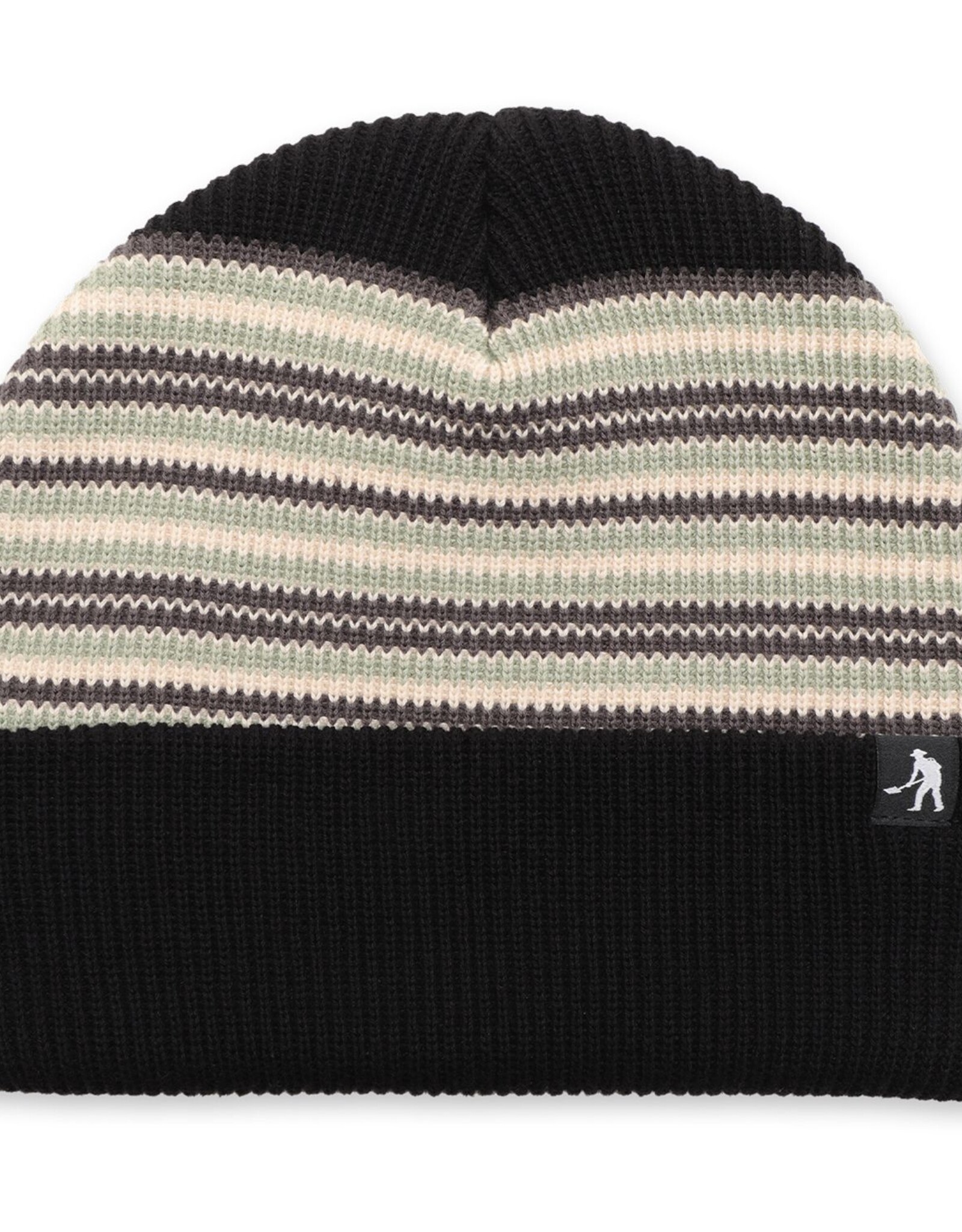 PASSPORT Organic Cotton Stripe Beanie - Black
