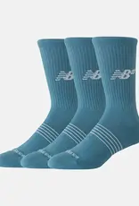 NEW BALANCE Active Numeric Crew Socks 3 Pack - Salt Water Large