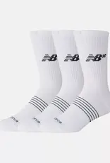 NEW BALANCE Active Numeric Crew Socks 3 Pack - White Large