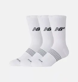NEW BALANCE Active Numeric Crew Socks 3 Pack - White Large