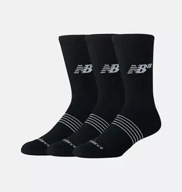NEW BALANCE Active Numeric Crew Socks 3 Pack - Black Large
