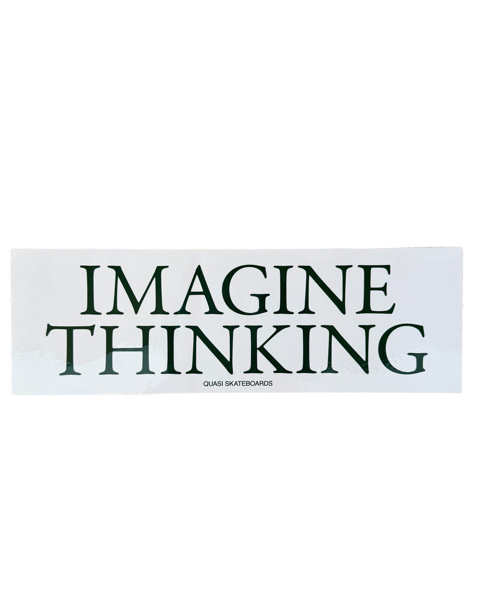 QUASI SKATEBOARDS Imagine Thinking Bumper Sticker - White / Green
