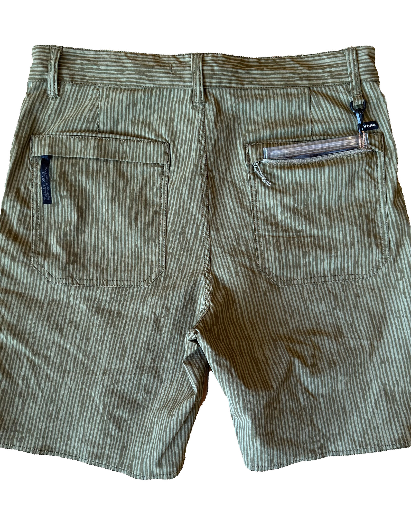 BRIXTON Toil 2 All Terrain Short - Olive Pinstripe Camo