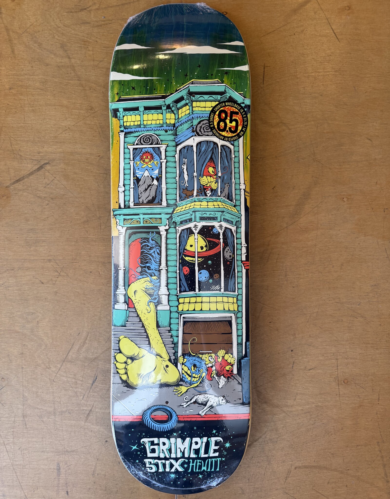 ANTI HERO Grimplestix Peter Hewitt Victorian Pro Deck - 8.5