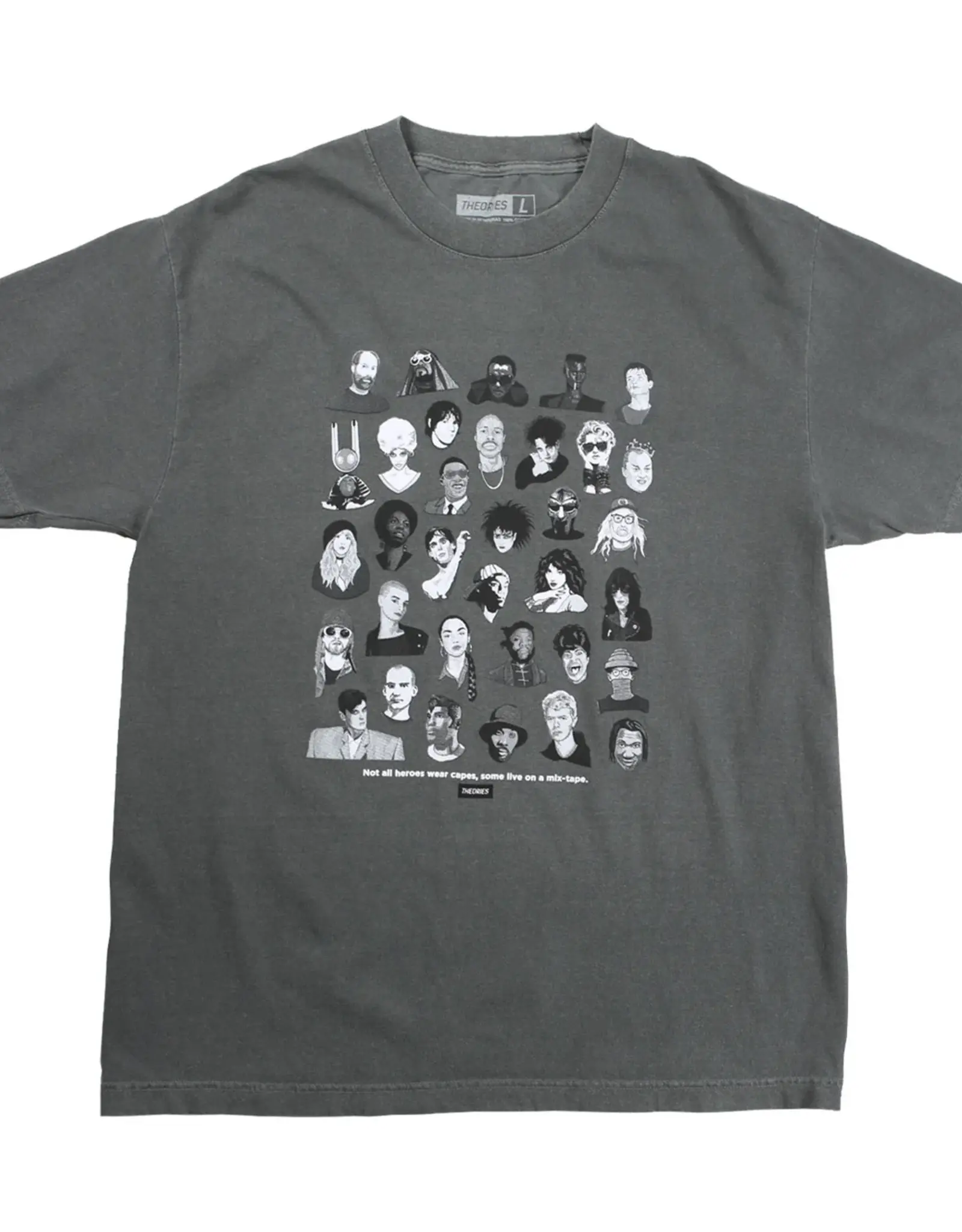 THEORIES OF ATLANTIS Mixtape Tee Garment Dyed - Faded Black