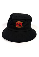 KINGSWELL Burger Well Logo Cotton Youth Size Bucket Hat - Black