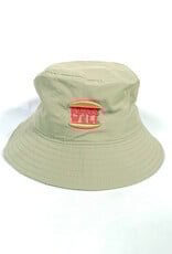 KINGSWELL Burger Well Logo Nylon Bucket Hat - Khaki