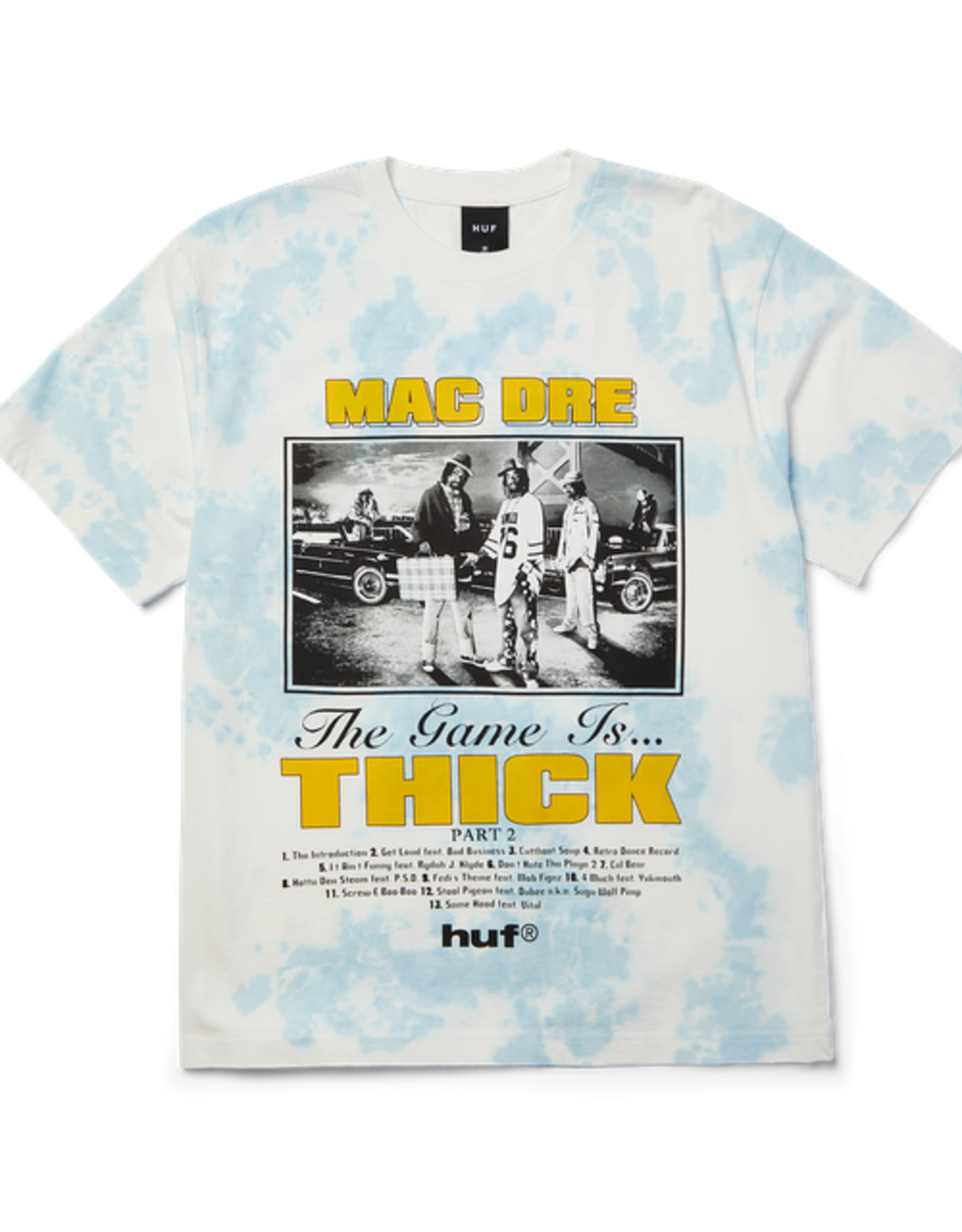 HUF Game Is Thickk Tee - Tie Dye Blue
