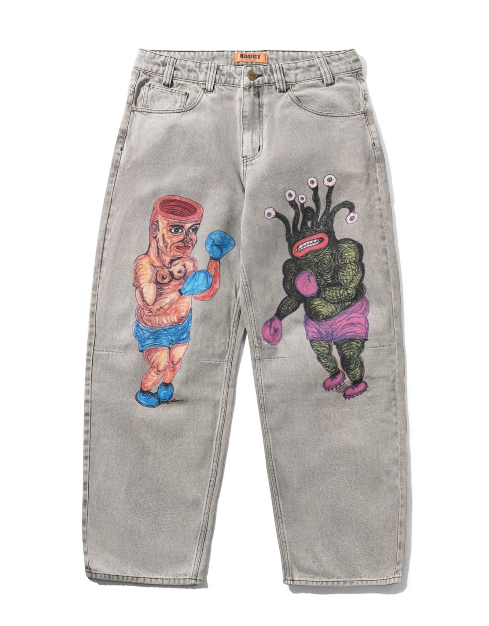 BUTTER GOODS Daniel Johnston Boxing Denim Jeans - Washed Grey