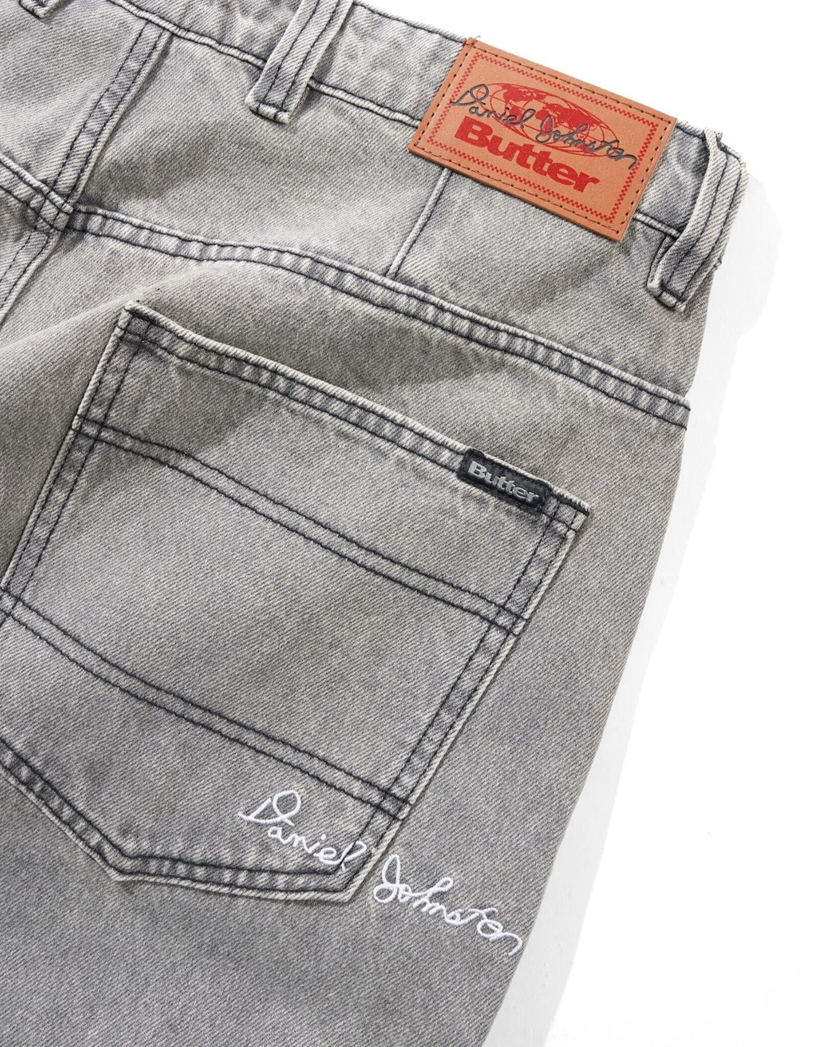 BUTTER GOODS Daniel Johnston Boxing Denim Jeans - Washed Grey