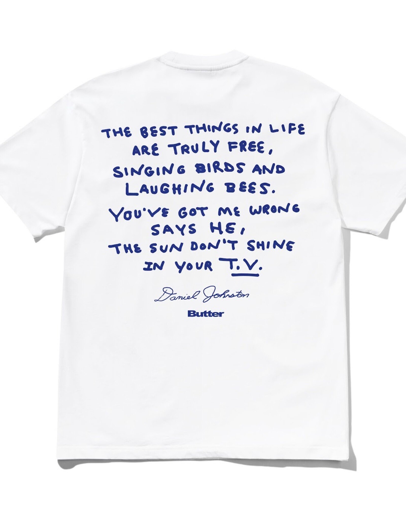 BUTTER GOODS Daniel Johnston Don't Be Scared Tee - White