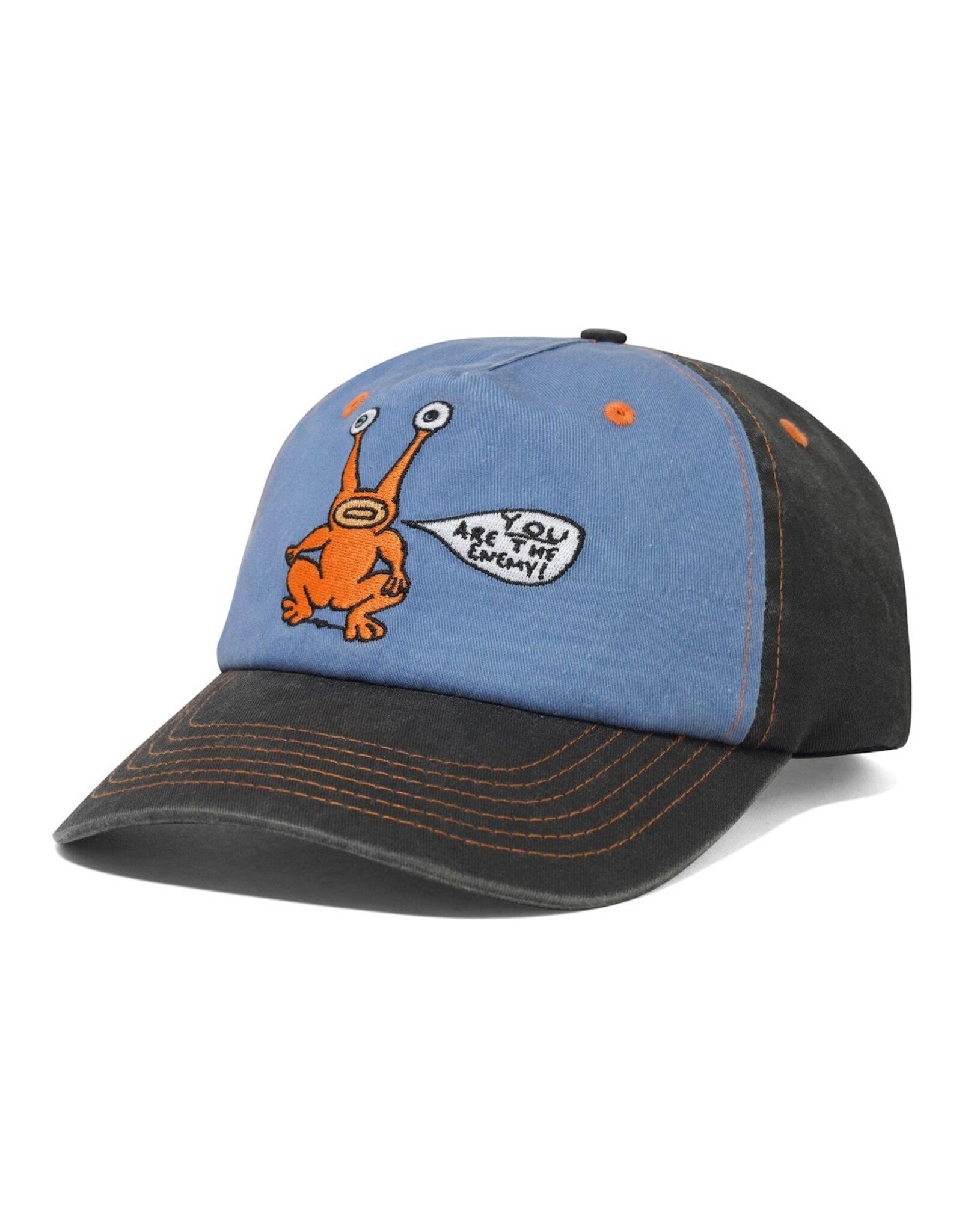 BUTTER GOODS Daniel Johnston Enemy 5 Panel Cap - Black / Slate