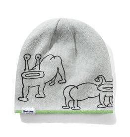 BUTTER GOODS Daniel Johnston Frog Reversible Beanie - Lime / Grey