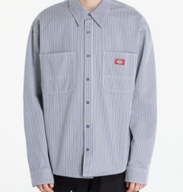 DICKIES Hickory L/S Work Shirt - Retro Indigo Stripe
