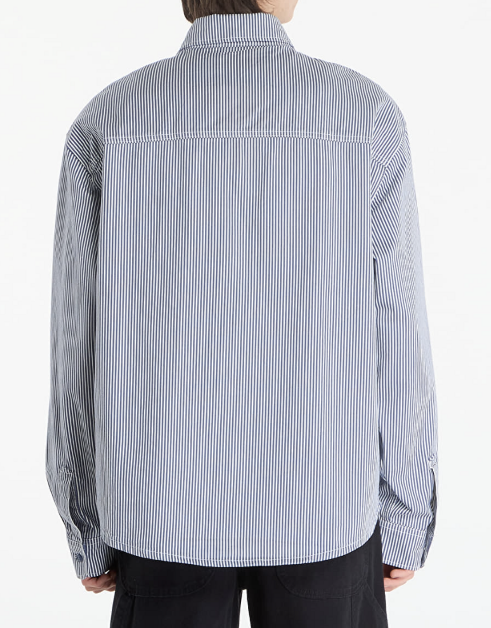 DICKIES Hickory L/S Work Shirt - Retro Indigo Stripe