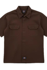 DICKIES Worn In Lightweight Solid Work Shirt - Dark Brown