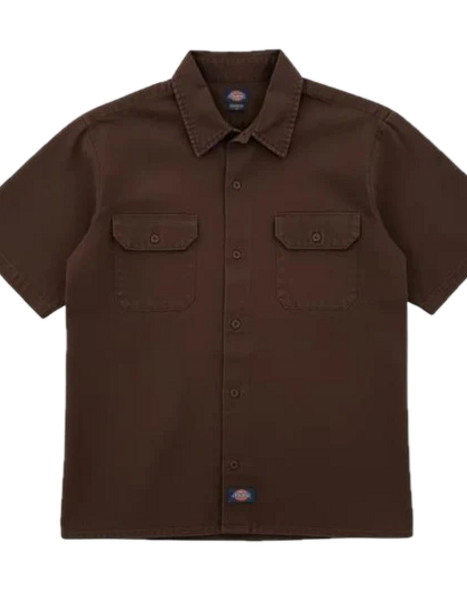 DICKIES Worn In Lightweight Solid Work Shirt - Dark Brown