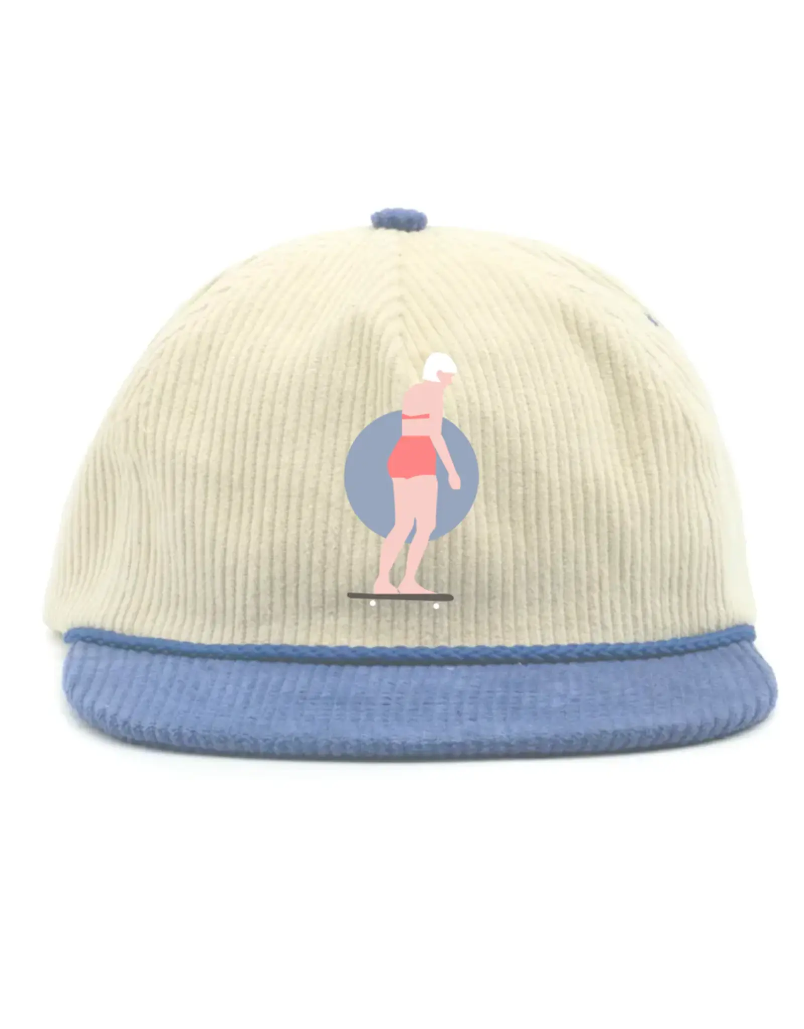LESS THAN LOCAL Less Than Local Chick 2 Tone Cord Hat - White / Blue