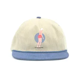 LESS THAN LOCAL Less Than Local Chick 2 Tone Cord Hat - White / Blue