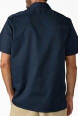 DICKIES 1/4 Zip S/S Work Shirt - Dark Navy