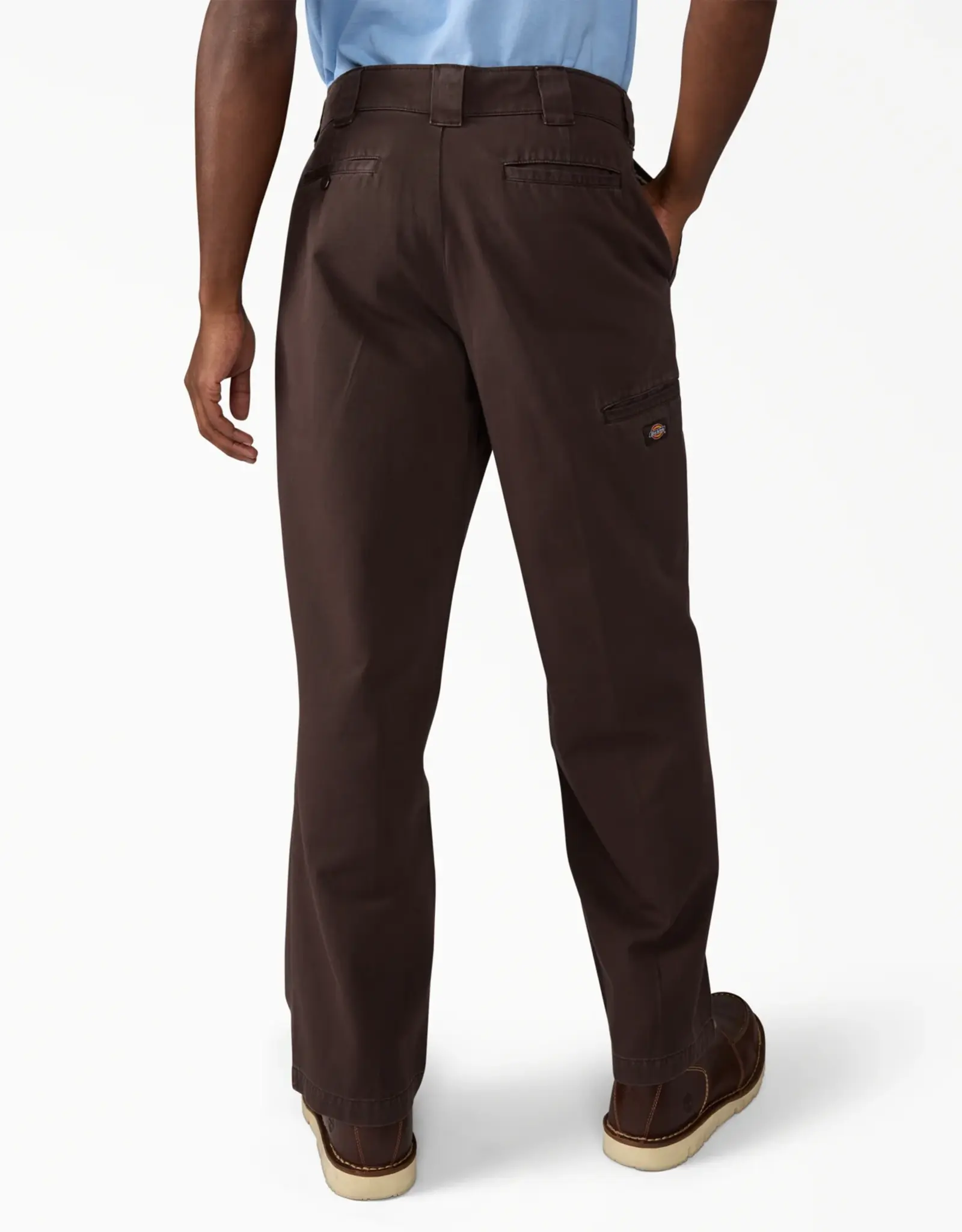 DICKIES Worn in Double Knee Work Pant - Dark Brown