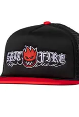 SPITFIRE Old E Drop Snapback Trucker Hat - Black / Red