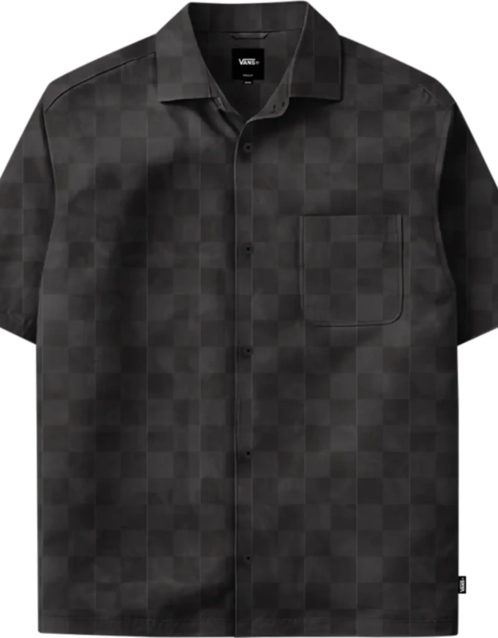 VANS Van Doren Tencel Check Camp S/S Shirt - Black