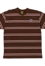 KROOKED Eyes S/S Striped Knit Tee - Brown / Pink