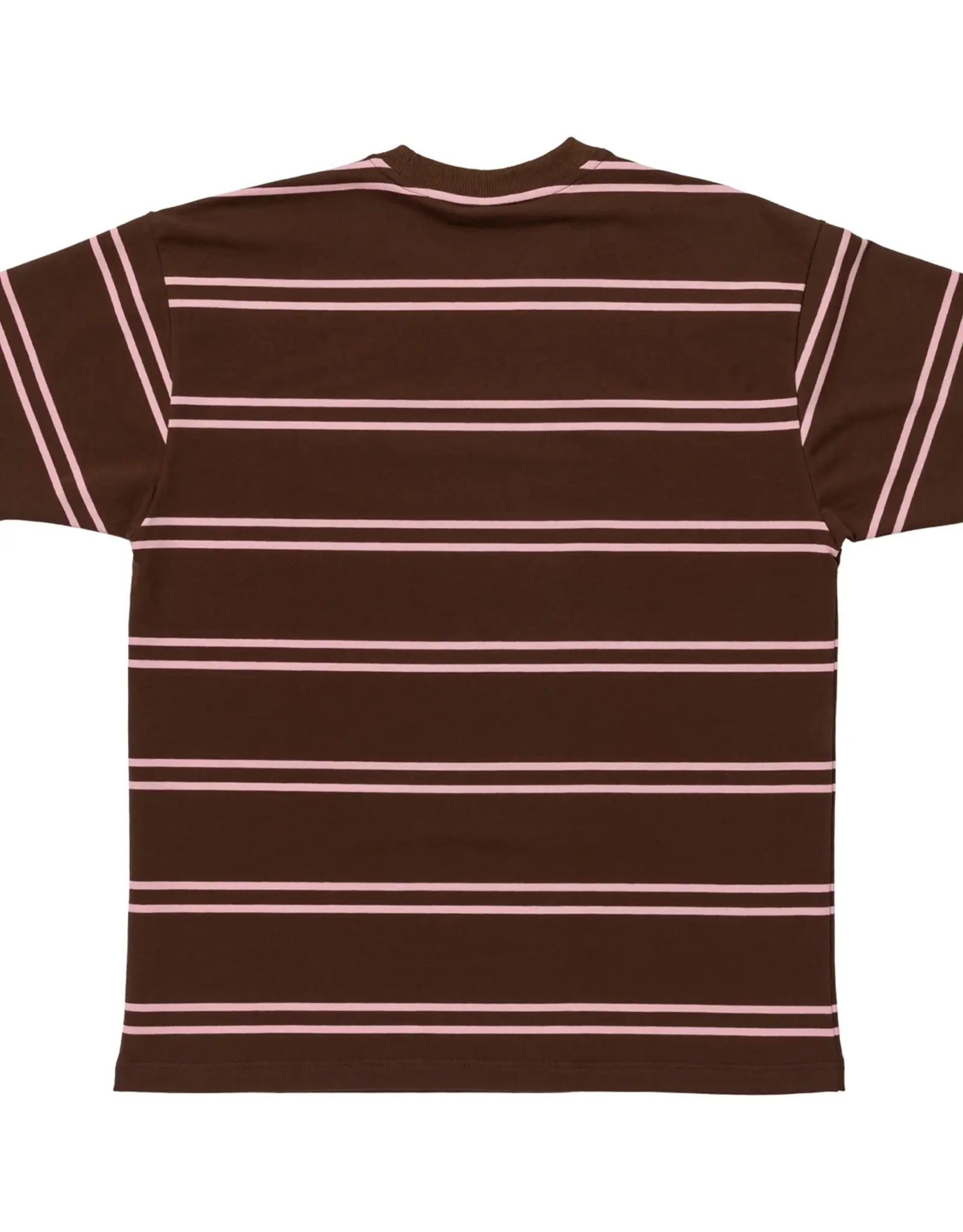KROOKED Eyes S/S Striped Knit Tee - Brown / Pink